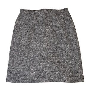 Talbots Grey Wool Tweed Career Office Pencil Skirt Size 12